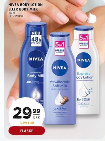 Nivea body lotion eller body milk
