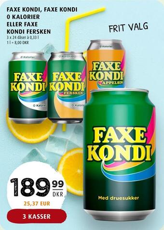 Faxe kondi, faxe kondi 0 kalorier eller faxe kondi fersken