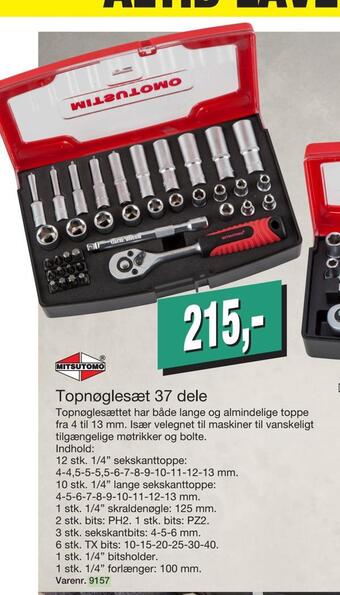 Harald Nyborg Topnøglesæt 37 dele tilbud