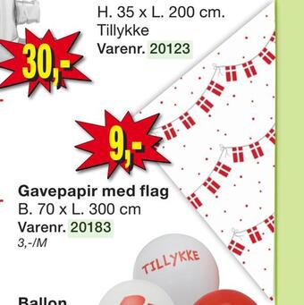 Harald Nyborg Gavepapir med flag tilbud