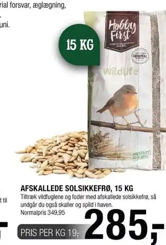 Land & Fritid Afskallede solsikkefrø tilbud