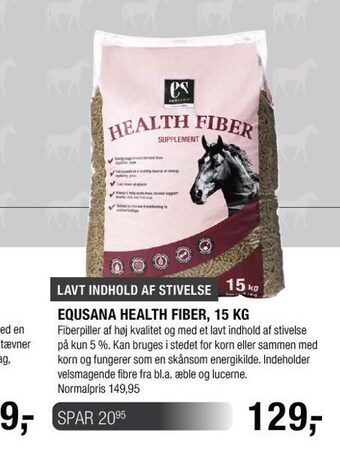 Land & Fritid Equsana health fiber 15 kg tilbud