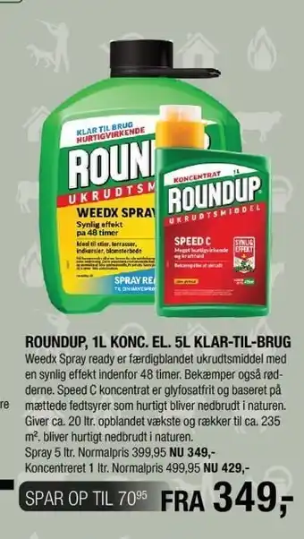 Land & Fritid Roundup, 1l konc. el. 5l klar-til-brug tilbud