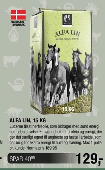 Land & Fritid Alfa lin, 15 kg tilbud
