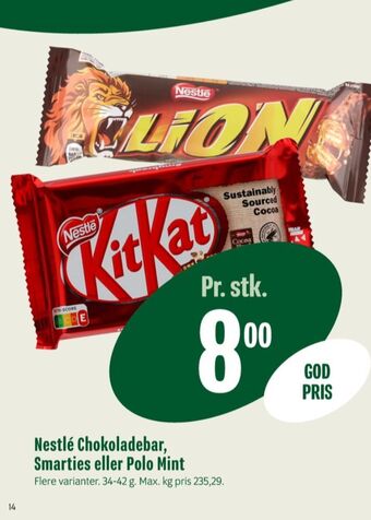 Min Købmand Smarties chokoladepastiller tilbud