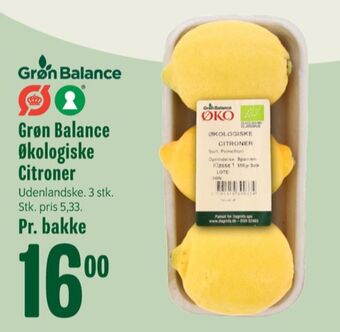 Min Købmand Grøn balance citroner tilbud