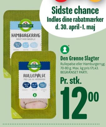 Min Købmand Den grønne slagter rullepølse med løg & krydderier tilbud