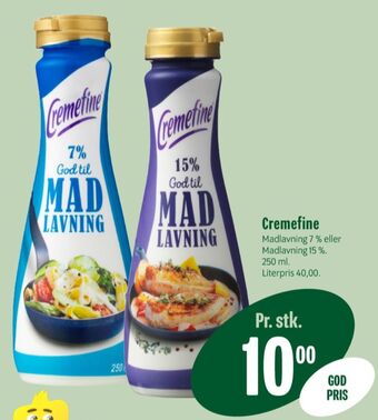 Min Købmand Cremefine madlavningsfløde 7 % tilbud