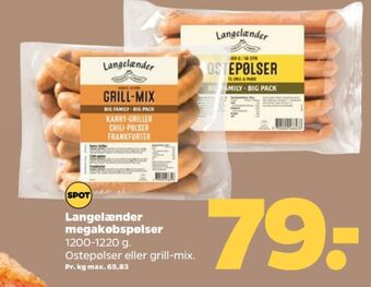 Netto Langelænder grillpølser tilbud
