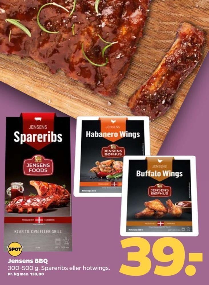 Jensens buffalo wings tilbud hos Netto