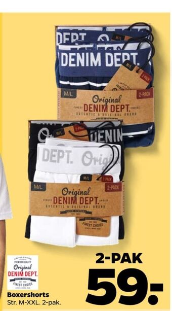 Netto Denim dept. boxershorts tilbud