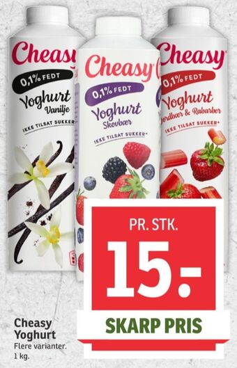 SPAR Cheasy yoghurt skovbær tilbud