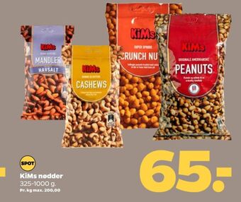 Netto Kims cashewnødder tilbud