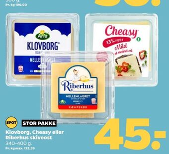 Netto Klovborg skiveost danbo mellemlagret 45+ tilbud
