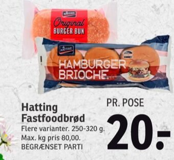 SPAR Hatting burgerboller tilbud
