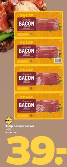 Netto Tulip baconskiver tilbud
