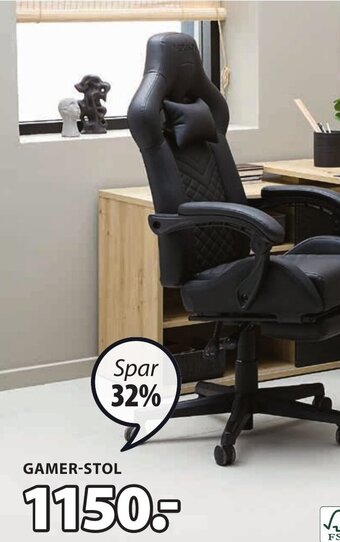 JYSK HALLUM GAMER-STOL tilbud