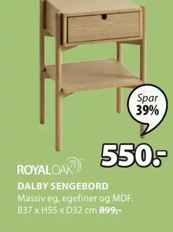 JYSK ROYAL OAK DALBY SENGEBORD tilbud