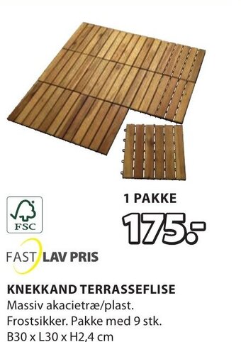 KNEKKAND TERRASSEFLISE