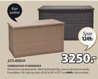 JYSK JUTLANDIAⓇ TAMBOHUSE HYNDEBOKS tilbud