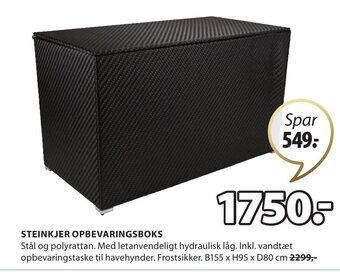 JYSK STEINKJER OPBEVARINGSBOKS tilbud