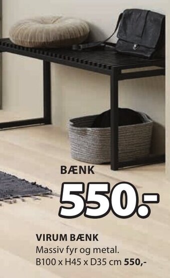 JYSK VIRUM BÆNK tilbud