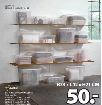 JYSK BASIC BOX OPBEVARINGSBOKS tilbud