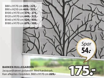 JYSK BARKEN RULLEGARDIN tilbud