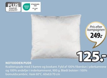 JYSK NOTODDEN PUDE tilbud