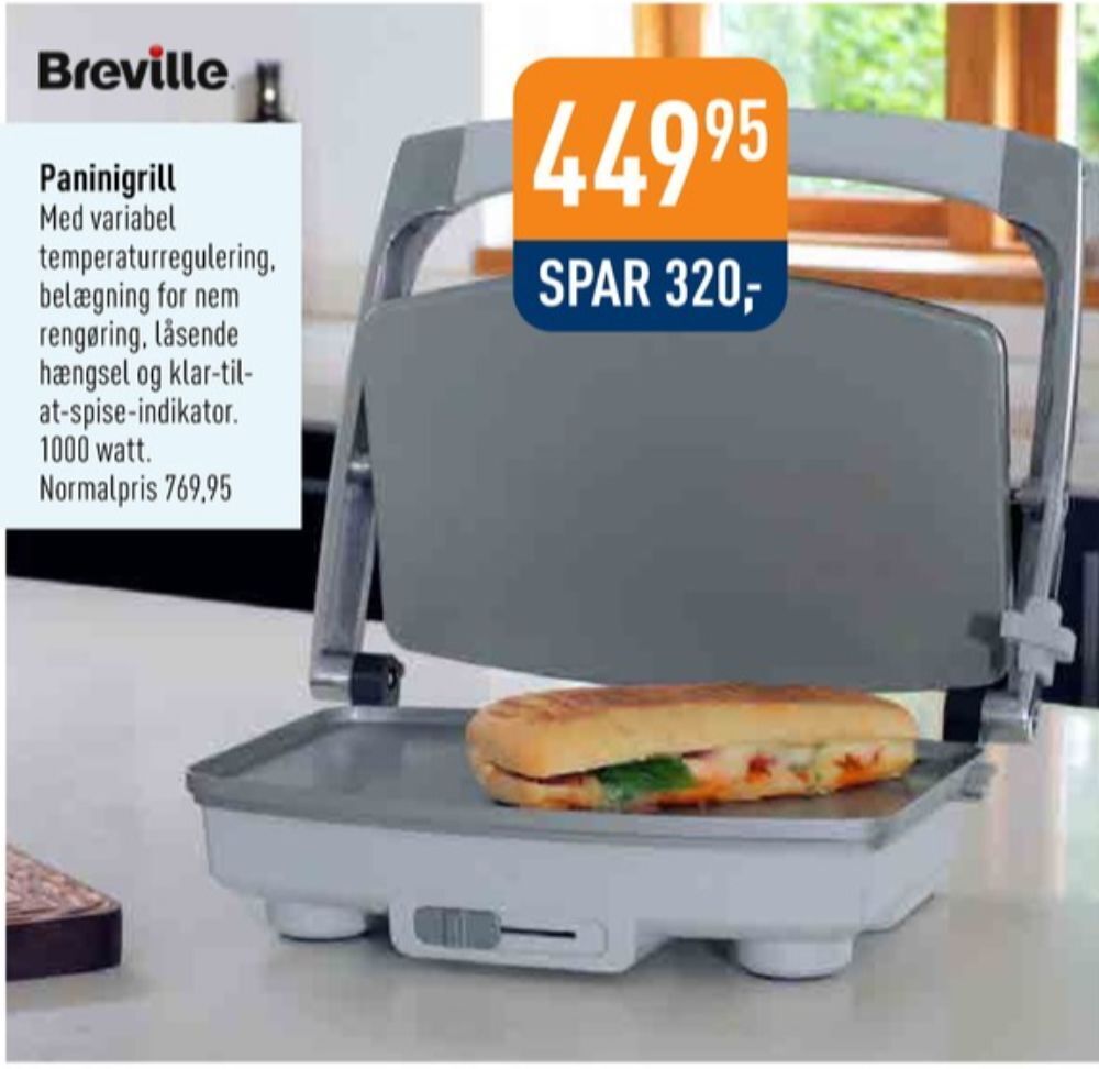 Breville panini toaster tilbud hos Imerco