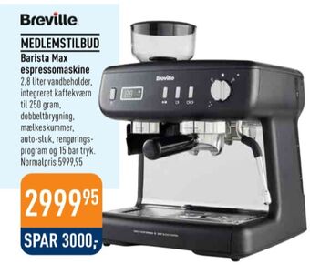 Imerco Breville espressomaskine tilbud