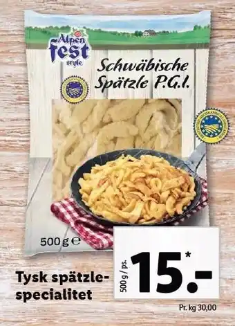 Lidl Tysk spätzlespecialitet tilbud