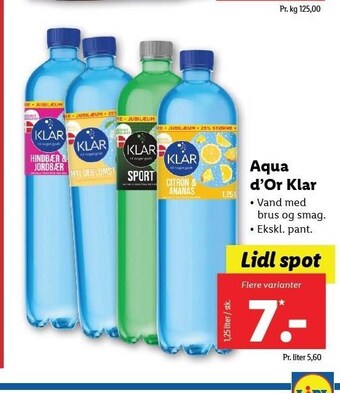 Lidl Aqua d'or klar tilbud