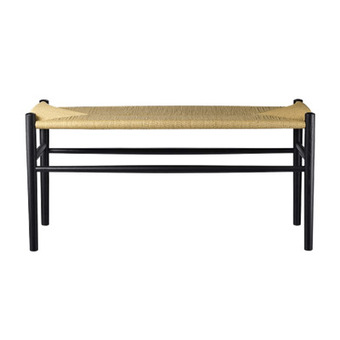 Fdb møbler j163 klaverbænk 100x39x46 cm sort eg/naturflet