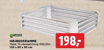 jem & fix GARDEN HØJBEDSRAMME 120 x 80 x 30 cm tilbud