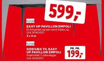 SIDEVÆG TIL EASY UP PAVILLON EMPOLI