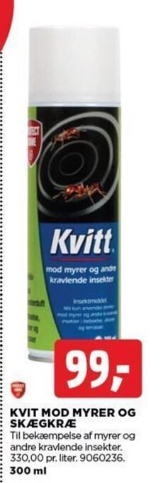 jem & fix KVIT MOD MYRER OG SKÆGKRÆ 300 ml tilbud