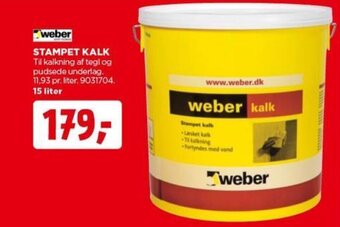 jem & fix Weber STAMPET KALK 15 liter tilbud