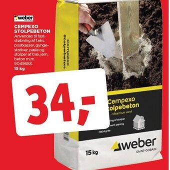 jem & fix CEMPEXO STOLPEBETON 15 kg tilbud