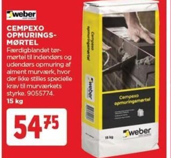 jem & fix CEMPEXO OPMURINGS-MØRTEL tilbud
