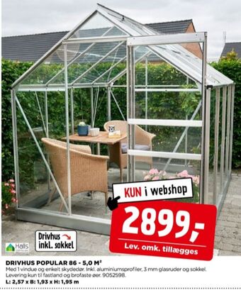 jem & fix Halls drivhus tilbud
