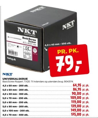 jem & fix Nkt fasteners skruer tilbud