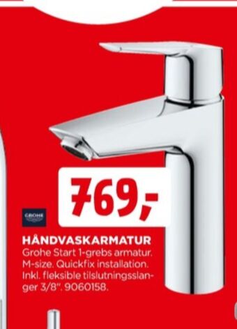 jem & fix Grohe håndvaskarmatur tilbud