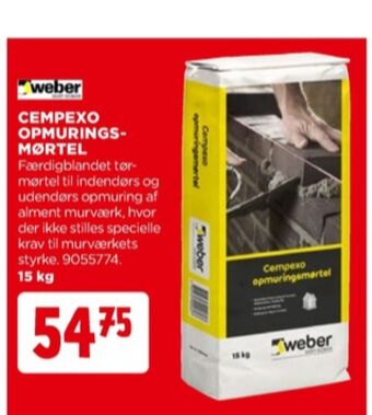 jem & fix Weber mørtel tilbud