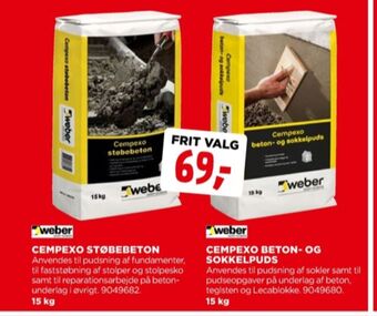jem & fix Cempexo pudsemørtel tilbud