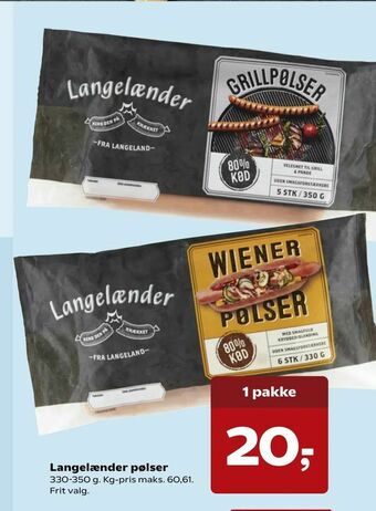 Dagli'Brugsen Langelænder pølser tilbud