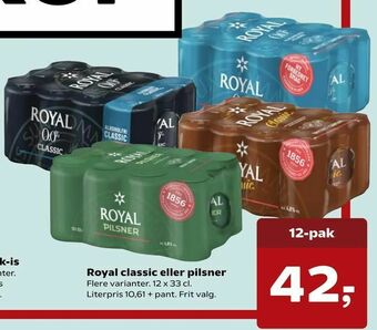 Dagli'Brugsen Royal classic eller pilsner tilbud