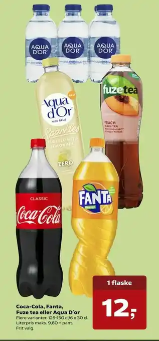 Dagli'Brugsen Coca-Cola, Fanta, Fuze tea eller Aqua D'or tilbud