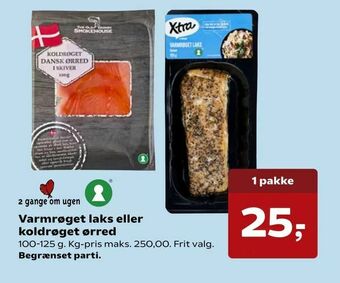 Varmrøget laks eller koldrøget ørred