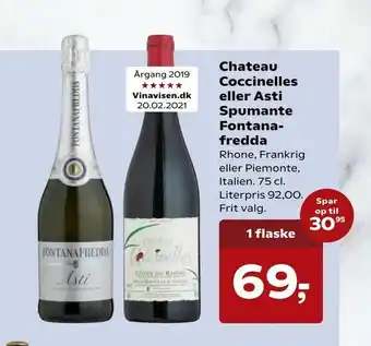Chateau Coccinelles eller Asti Spumante Fontanafredda